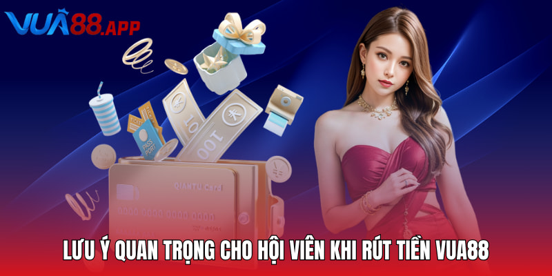 Lưu ý quan trọng cho hội viên khi rút tiền Vua88